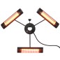 Calefactor Eléctrico Exterior por Infrarrojos con Control Remoto y 1000W/2000W/3000W Sombrilla Ø87x22cm Negro