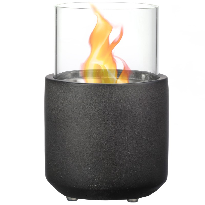 Chimenea Bioetanol Sobremesa Capacidad de 0,4L Combustión de 2,5h para Interior y Exterior 12x12x19cm Gris Oscuro Chimenea Bioetanol Sobremesa Capacidad de 0,4L Combustión de 2,5h para Interior y Exterior 12x12x19cm Gris Oscuro