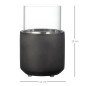 Chimenea Bioetanol Sobremesa Capacidad de 0,4L Combustión de 2,5h para Interior y Exterior 12x12x19cm Gris Oscuro