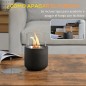Chimenea Bioetanol Sobremesa Capacidad de 0,4L Combustión de 2,5h para Interior y Exterior 12x12x19cm Gris Oscuro
