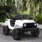 Coche Eléctrico para Niños de +3 Años Vehículo Todoterreno de Batería 12V con Control Remoto 100x65x72 cm Blanco Coche Eléctrico para Niños de +3 Años Vehículo Todoterreno de Batería 12V con Control Remoto 100x65x72 cm Blanco