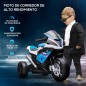 Moto Eléctrica BMW HP4 para +18 Meses con Música USB Velocidad 2,5 km/h Avance y Retroceso 82,5x42x54 cm Azul
