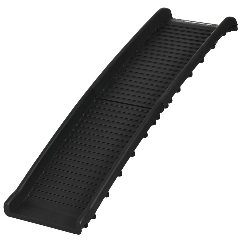 Rampa Plegable para Perros y Gatos con Almohadillas Antideslizantes para Coche Cama Sofá 155x39x14 cm Negro