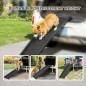 Rampa Plegable para Perros y Gatos con Almohadillas Antideslizantes para Coche Cama Sofá 155x39x14 cm Negro