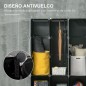 Armario Modular Organizador Portátil con 16 Compartimentos y 2 Barras de Colgar Ropa Negro y Blanco