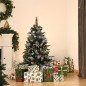 Árbol de Navidad Artificial 120 cm con 266 Ramas 27 Piñas y 27 Bayas Decoración Navideña para Interiores Verde