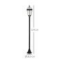 2 Farolas Solares de Jardín con Luz LED Blanca 6000K IP44 Set de 2 Farolas de Exterior 18,5x18,5x129 cm Negro