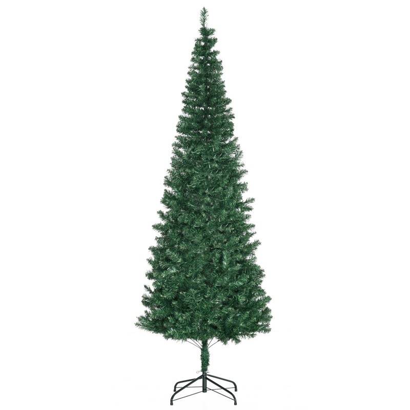 Árbol de Navidad Artificial 210 cm con 631 Puntas Decoración Navideña para Interiores Fácil de Montar Verde