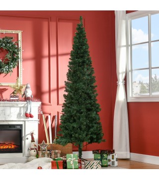 Árbol de Navidad Artificial 210 cm con 631 Puntas Decoración Navideña para Interiores Fácil de Montar Verde