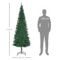 Árbol de Navidad Artificial 210 cm con 631 Puntas Decoración Navideña para Interiores Fácil de Montar Verde