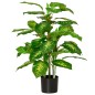 Aglaonema Artificial Planta Sintética de 95 cm con 42 Hojas Decoración para Hogar Oficina Verde