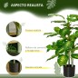 Aglaonema Artificial Planta Sintética de 95 cm con 42 Hojas Decoración para Hogar Oficina Verde