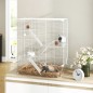 Jaula para Animales Pequeños con Múltiples Niveles Bandeja y Accesorios Incluidos 73x47x80 cm Blanco