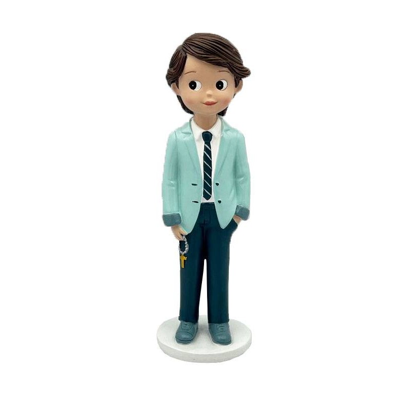 FIGURA CERÁMICA COMUNIÓN ROSARIO NIÑO