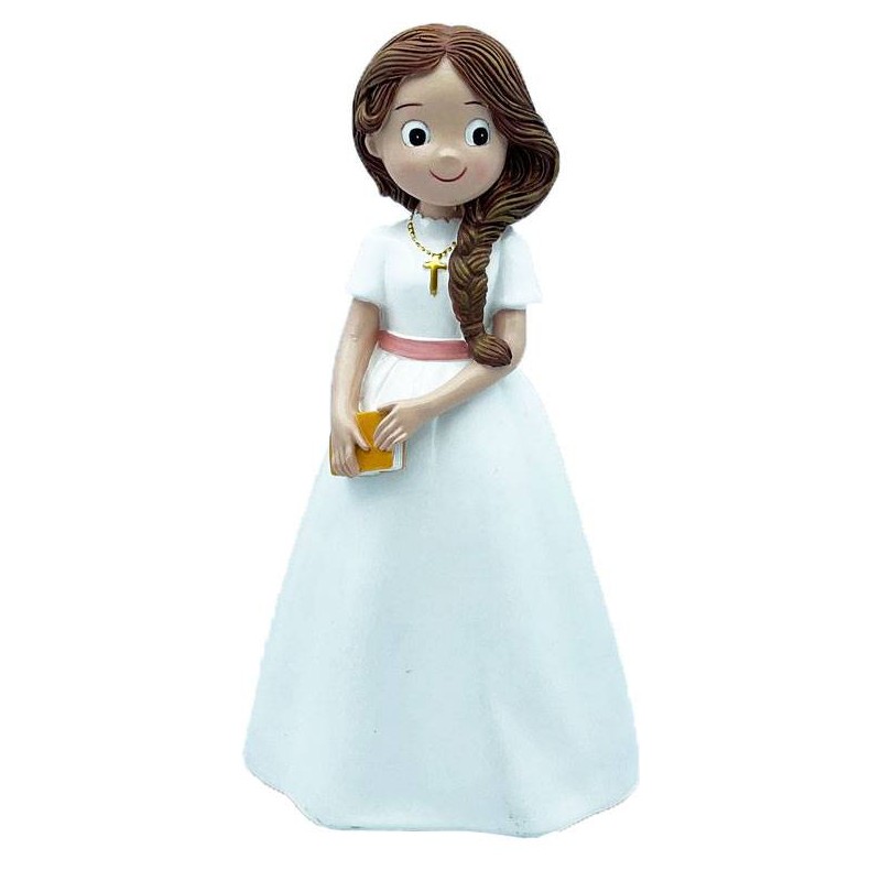 FIGURA CERÁMICA COMUNIÓN ROSARIO NIÑA
