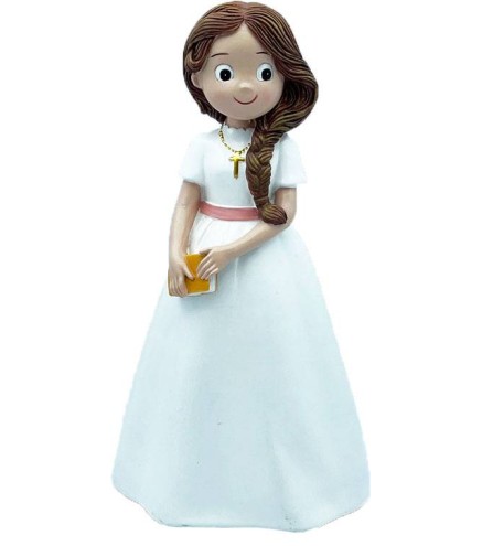 FIGURA CERÁMICA COMUNIÓN ROSARIO NIÑA