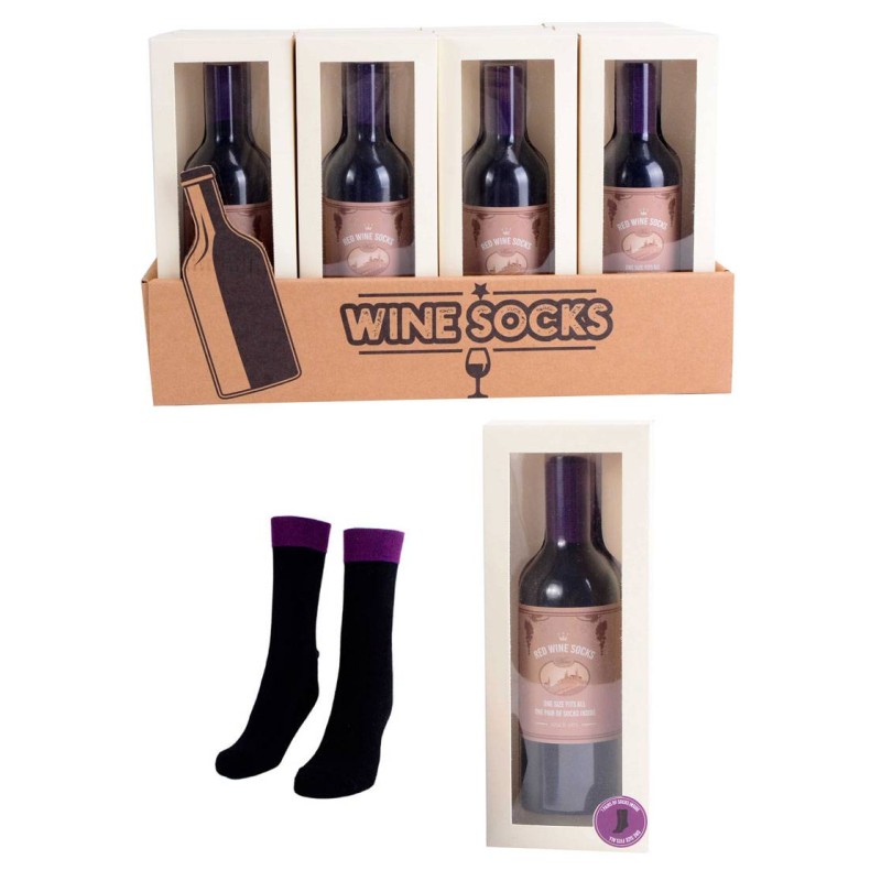CALCETINES BOTELLA DE VINO EN ESTUCHE CALCETINES BOTELLA DE VINO EN ESTUCHE