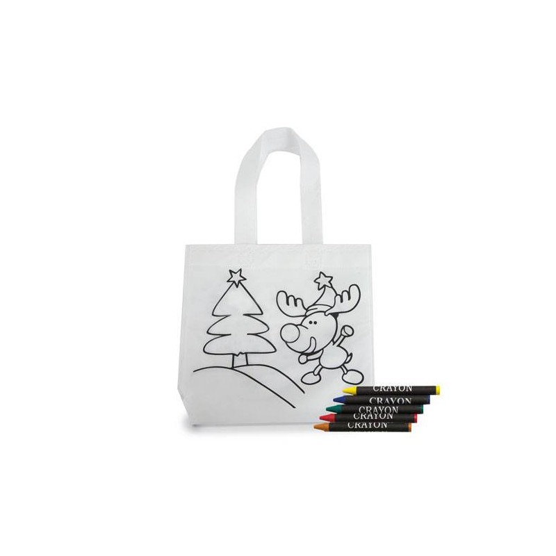 PACK 10 BOLSAS PARA COLOREAR RENO NAVIDAD + CERAS PACK 10 BOLSAS PARA COLOREAR RENO NAVIDAD + CERAS