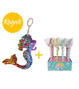 [REGALO] LOTE 24 LÁPICES + 4 LLAVEROS LENTEJUELAS SUR 8636