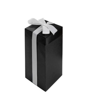 CAJA DE CARTÓN NEGRO CON LAZO