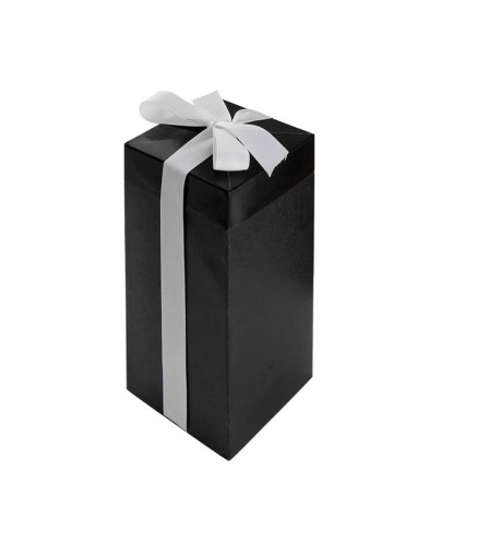 CAJA DE CARTÓN NEGRO CON LAZO