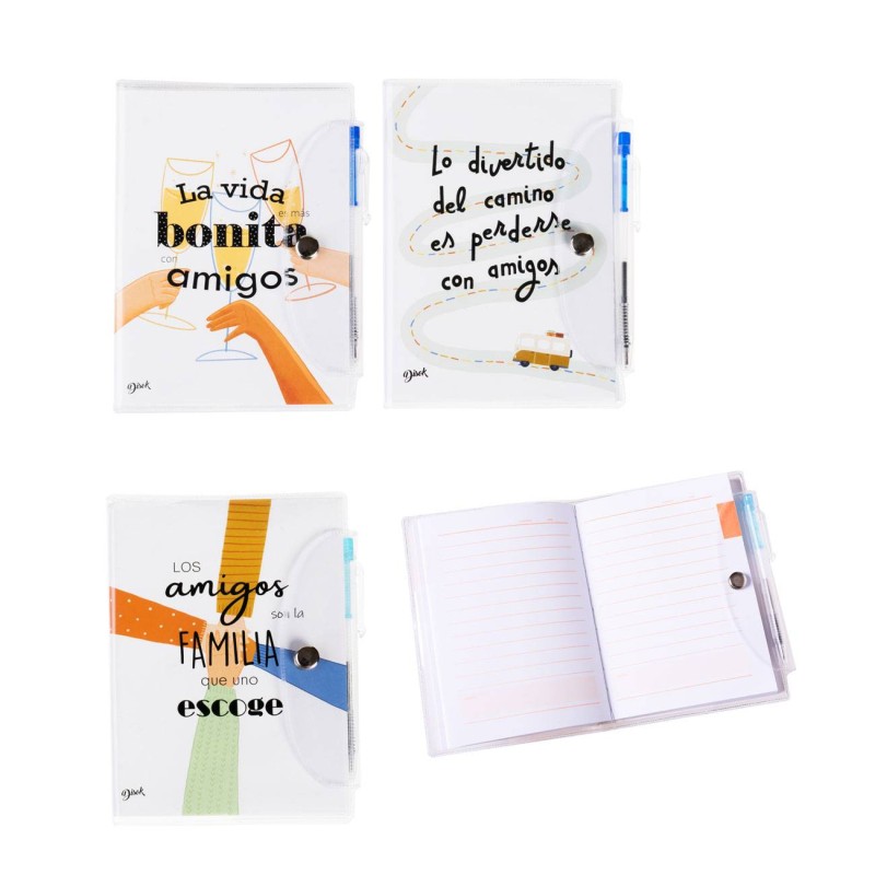 LIBRETA NOTAS PVC AMIGOS CON BOLÍGRAFO LIBRETA NOTAS PVC AMIGOS CON BOLÍGRAFO