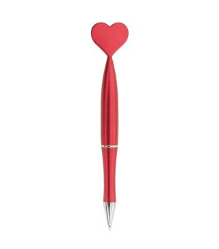BOLÍGRAFO CORAZÓN METALIZADO ROJO