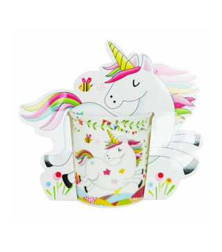 SET 12 TAZAS UNICORNIOS PRESENTADA EN BOLSA