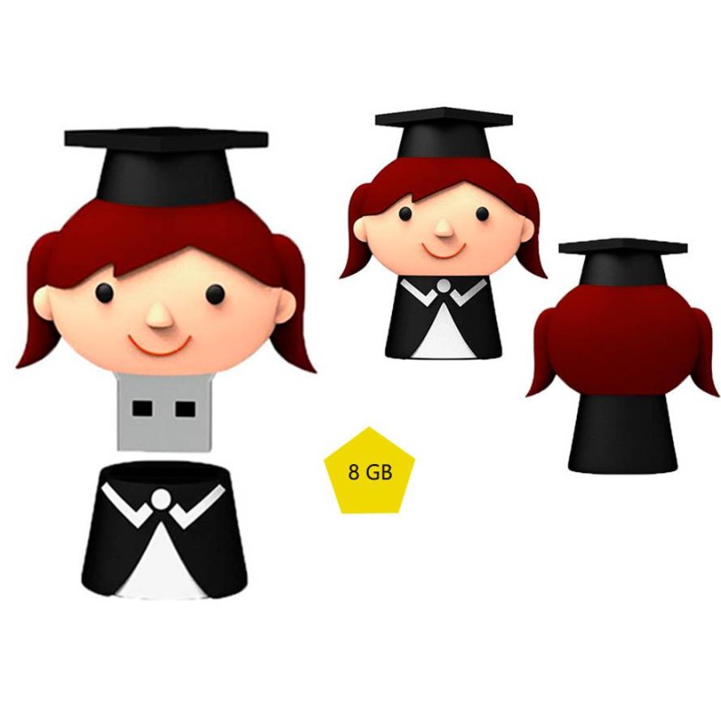 MEMORIA USB GRADUACIÓN NIÑA BIRRETE 8GB MEMORIA USB GRADUACIÓN NIÑA BIRRETE 8GB