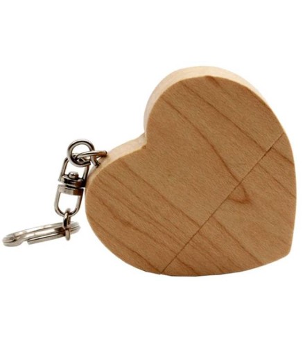 MEMORIA USB MADERA CORAZÓN 8GB EN CAJA