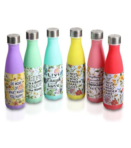 BOTELLA CRISTAL MATE LIVE LAUGH LOVE