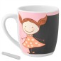 TAZA PIZARRA COLOREAR NIÑA HAPPY TAZA PIZARRA COLOREAR NIÑA HAPPY