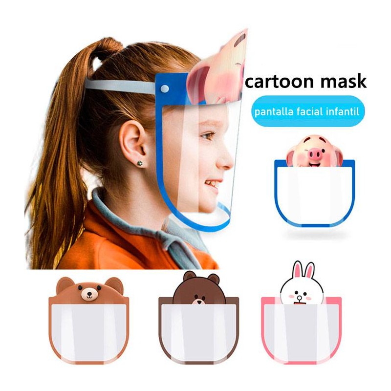 LOTE 100 PANTALLAS FACIALES INFANTIL ANIMALES LOTE 100 PANTALLAS FACIALES INFANTIL ANIMALES