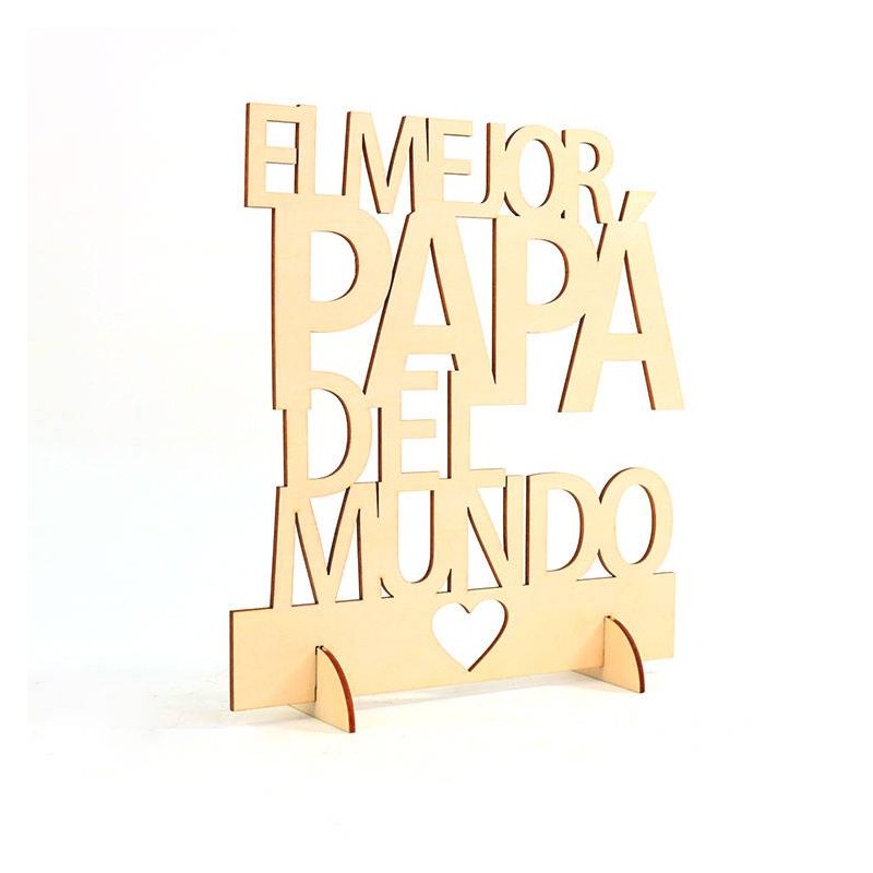 CARTEL MADERA "EL MEJOR PAPÁ DEL MUNDO" CARTEL MADERA "EL MEJOR PAPÁ DEL MUNDO"