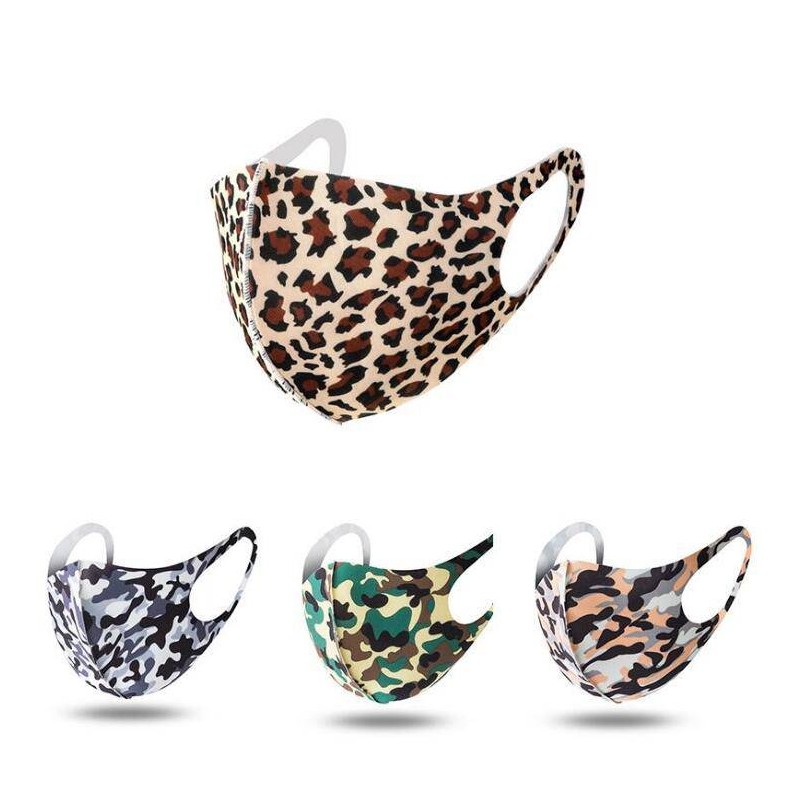 MASCARILLA ADULTO CAMUFLAJE LEOPARDO REUTILIZABLE MASCARILLA ADULTO CAMUFLAJE LEOPARDO REUTILIZABLE