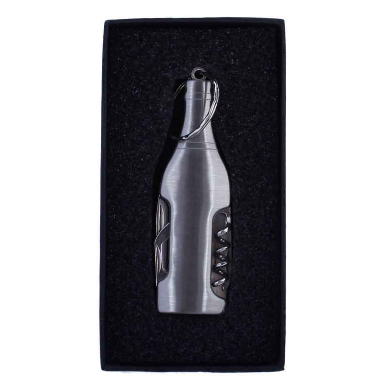 LLAVERO BOTELLA NAVAJA + MULTIUSOS EN CAJA LLAVERO BOTELLA NAVAJA + MULTIUSOS EN CAJA
