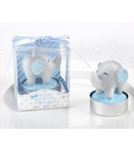 VELA BAUTIZO ELEFANTE AZUL EN CAJA REGALO