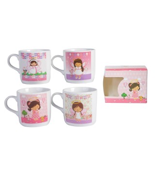 TAZA COMUNIÓN NIÑA PRESENTADA EN CAJA