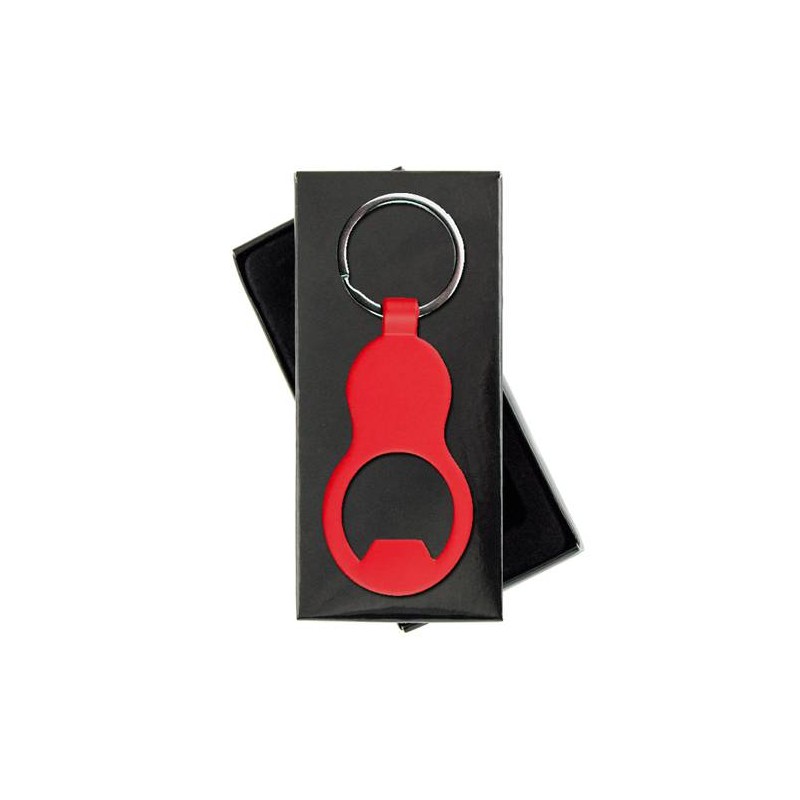 LLAVERO ABREBOTELLAS ALUMINIO EN CAJA ROJO LLAVERO ABREBOTELLAS ALUMINIO EN CAJA ROJO