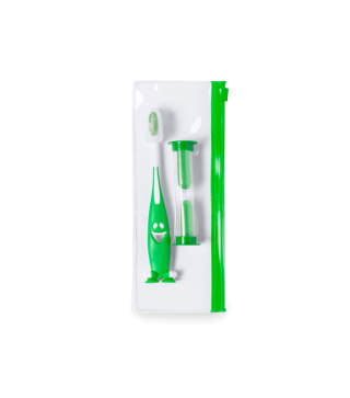 SET CEPILLO DE DIENTES Y RELOJ DE ARENA EN ESTUCHE