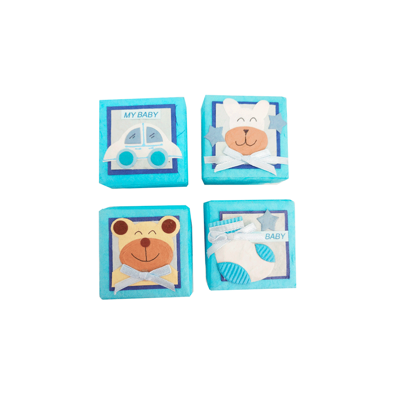 2 X 1 SET 24 CAJITAS BABY AZUL SURTIDAS 2 X 1 SET 24 CAJITAS BABY AZUL SURTIDAS