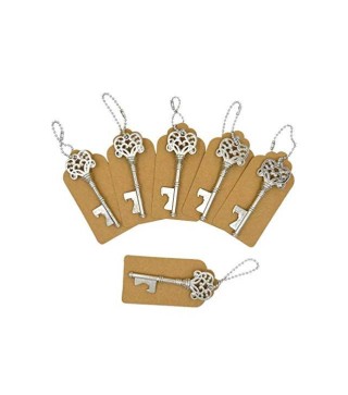 ABREBOTELLAS VINTAGE PLATA + TARJETA KRAFT