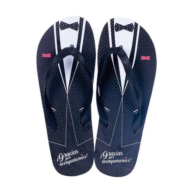 CHANCLAS NOVIO "GRACIAS POR ACOMPAÑARNOS"-Talla 44 CHANCLAS NOVIO "GRACIAS POR ACOMPAÑARNOS"-Talla 44