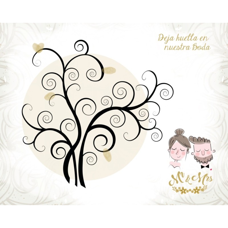 LIENZO ÁRBOLES DE HUELLAS PARA BODAS LIENZO ÁRBOLES DE HUELLAS PARA BODAS
