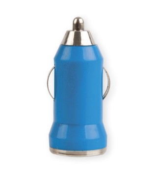 CARGADOR COCHE USB AZUL