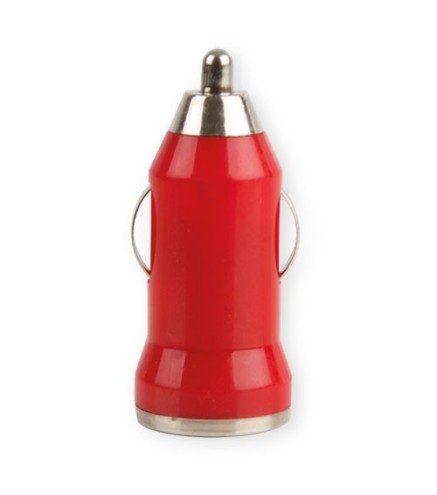 CARGADOR COCHE USB ROJO