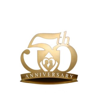 FIGURA PASTEL METÁLICA 50 ANIVERSARIO