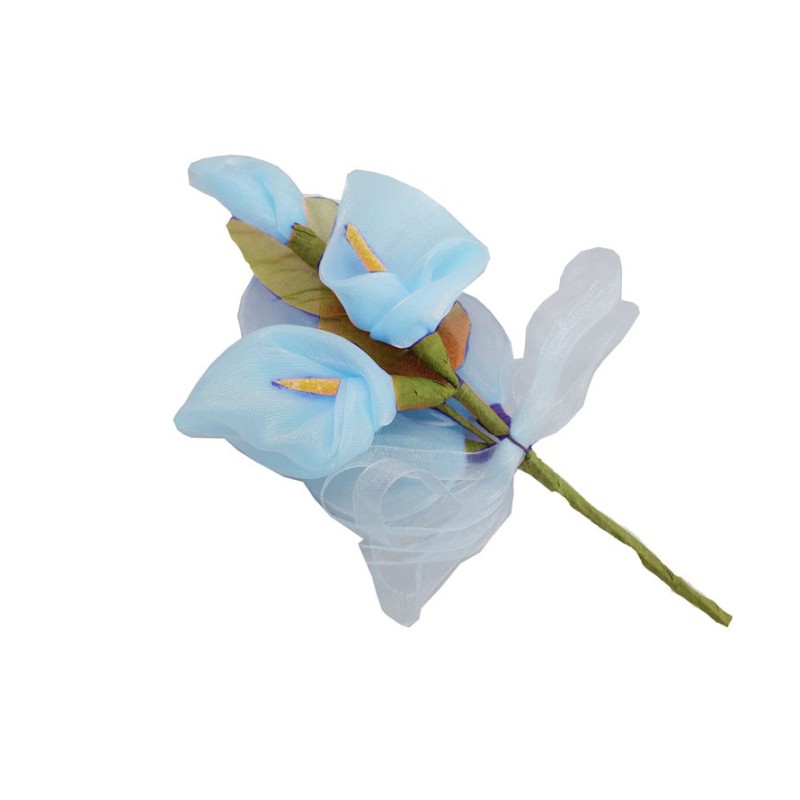 RAMILLETE DE TELA LIRIO AZUL RAMILLETE DE TELA LIRIO AZUL