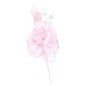 FLOR DE TELA GRANDE ROSA