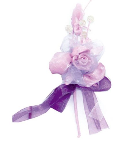 FLOR DE TELA GRANDE LILA